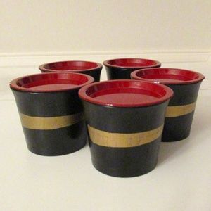 Japanese Lacquerware Soba bowls & Yakumi Plates
